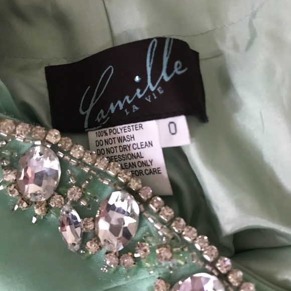 Mint Green Beaded Mermaid Gown HOMECOMING - Picture 6 of 8